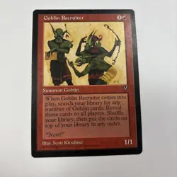 Goblin Recruiter MP Visions MTG English Regular #80 Tutor Any Number Of Goblins! - Image 1
