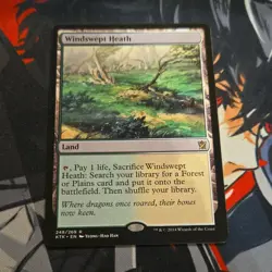Magic: The Gathering Windswept Heath Khans of Tarkir Land Rare Regular English - Image 1