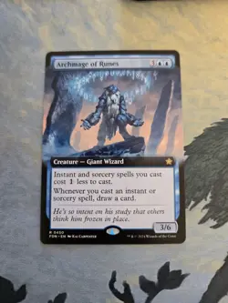 MTG FDN Archmage Of Runes Extended Art NM - Image 1