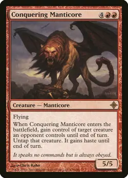 1x Conquering Manticore - NM English MTG - Rise of the Eldrazi - Image 1