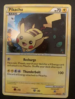 Pokemon TGC 2010 HG&SS Pikachu HGSS03 Black Star Promo Holo Card Rare Near Mint - Image 1