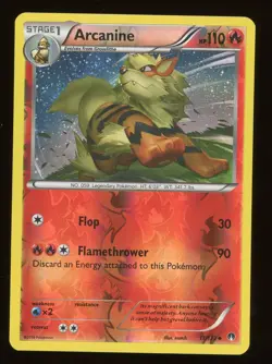 POKEMON ARCANINE 11/122 REVERSE HOLO BREAKPOINT NM - Image 1