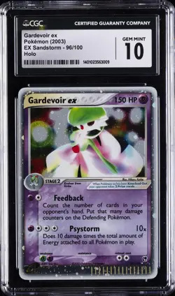2003 POKEMON EX SANDSTORM HOLO #96 GARDEVOIR EX CGC 10 GEM MINT - Image 1