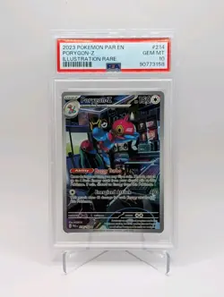 2023 POKEMON PAR EN-PARADOX RIFT 214 PORYGON-Z ILLUSTRATION RARE PSA 10 GEM MINT - Image 1