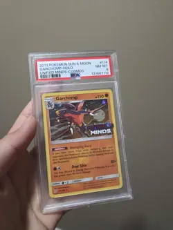 💥Pokemon Garchomp Unified Minds Stamped Promo Cosmos Holo Rare #114 PSA 8 NM💥 - Image 3