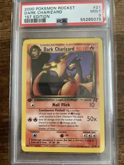 2000 Pokemon 1st Edition Rocket Dark Charizard Non-Holo PSA 9 MINT - Image 1