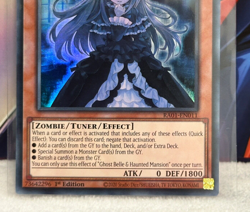YuGiOh! Ghost Belle & Haunted Mansion RA01-EN011 Ultra Rare 1st Edition - Image 3