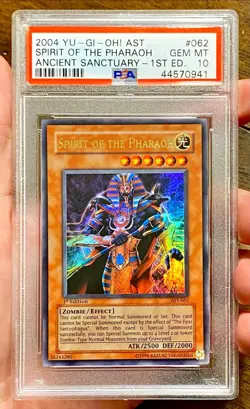 2004 Yugioh SPIRIT OF THE PHARAOH AST-062 1st Edition Ultra Rare PSA 10 Gem Mint - Image 3