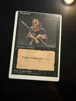 Mtg Magic The Gathering Card Weakness Off Center Misprint - Image 1