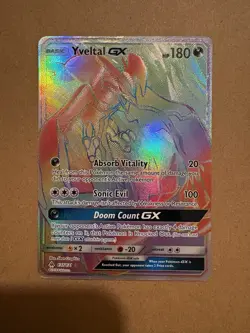 Pokemon Yveltal GX Full Art Secret Rare Holo 137/131 SM-Forbidden Light Card - Image 1