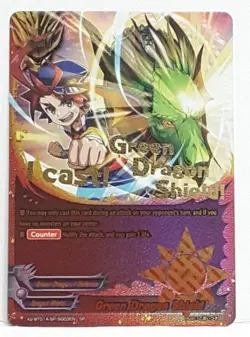 Bushiroad Future Card Buddyfight Green Dragon Shield X2-BT01A-SP/S003EN SP - Image 1