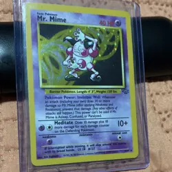 Pokemon Mr. Mime Jungle Holo Rare Card 6/64 Unlimited 1999 English WOTC NM/LP - Image 1