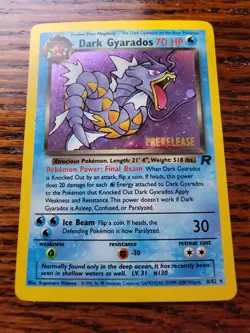 Dark Gyarados 8/82 Holo Team Rocket Prerelease Promo Pokemon Card - PL* - Image 1