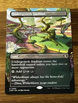 MTG Undergrowth Stadium Commander Masters Rare Borderless Land BG 666 NM - Image 1