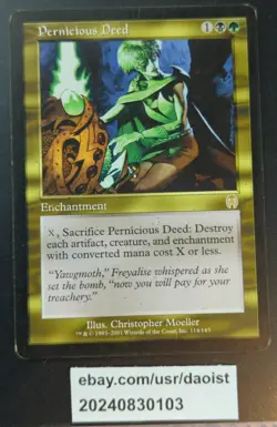 MTG Pernicious Deed Apocalypse Magic The Gathering MP - Image 1