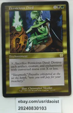 MTG Pernicious Deed Apocalypse Magic The Gathering MP - Image 2