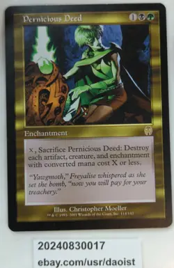 MTG Pernicious Deed Apocalypse Magic The Gathering LP - Image 1