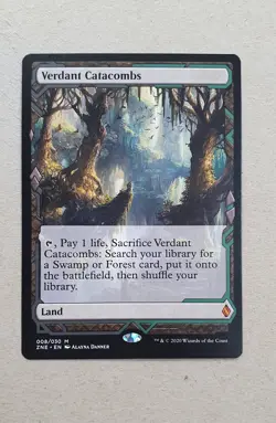 MtG - Verdant Catacombs x1 - Zendikar Rising Expeditions -Rare Staple Fetch Land - Image 1
