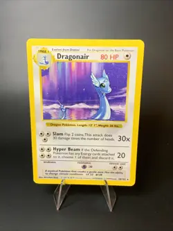 Dragonair 18/102 Base Set (Shadowless)Non Holo LP Vintage Pokemon Card WOTC 1999 - Image 1
