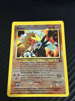 Pokemon TCG - Entei 34 Promo Wizards Black Star Promos Damaged - Image 1