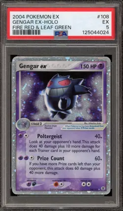 Pokemon Gengar ex EX Fire Red & Leaf Green Holo Ultra Rare #108 PSA 5 - Image 1