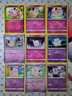 Pokemon Clefairy Bundle Non Holo Common Uncommon Fairy Psychic Cute 151 Fates - Image 1