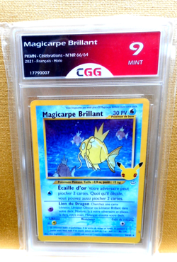 Pokemon carte Magicarpe Brillant 66/64 Celebrations 25 ans -(2000) gradee Mint - Image 1