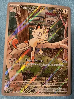 ⭐Meowth 106/094⭐ Phantasmal Flames Holo Full Art Pokemon - Image 1