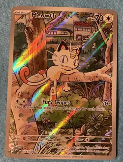 ⭐Meowth 106/094⭐ Phantasmal Flames Holo Full Art Pokemon - Image 2
