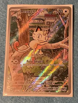 ⭐Meowth 106/094⭐ Phantasmal Flames Holo Full Art Pokemon - Image 4