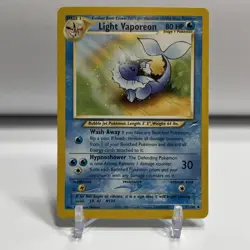 2000 Pokemon Neo Destiny UNLIMITED Light Vaporeon 52/105 Uncommon + Dark Wartort - Image 1