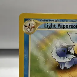 2000 Pokemon Neo Destiny UNLIMITED Light Vaporeon 52/105 Uncommon + Dark Wartort - Image 2