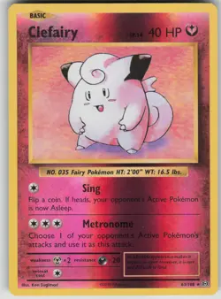 Pokemon TCG Clefairy Holo Rare Reverse Holo XY - Evolutions 63/108 - Image 1