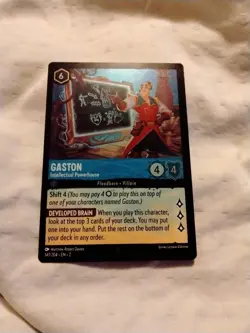 Foil Gaston Intellectual Powerhouse Disney Lorcana Rise Floodborn Set 2 NM-M 147 - Image 2