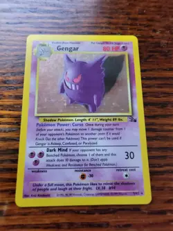 LP Gengar 5/62 Fossil Holo Rare Pokemon Card - Image 1