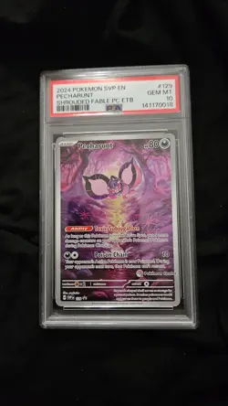 Pokemon TCG Pecharunt Promo SVP 129 Shrouded Fable Pokemon Center ETB, PSA 10 - Image 1