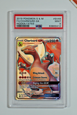 Pokemon PSA 9 Charizard GX #049 Hidden Fates 2019 English - Image 1