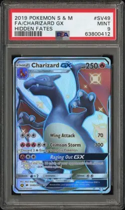 Pokemon PSA 9 Charizard GX #049 Hidden Fates 2019 English - Image 2