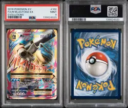 Pokemon TCG M Blastoise EX Full Art Holo Ultra Rare PSA 9 - Image 3