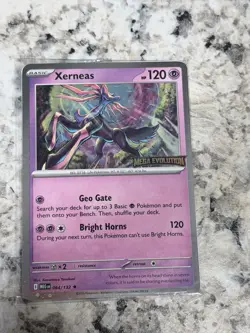Pokemon Xerneas Mega Evolution Stamped Rare 064/132 Holo 120HP English - Image 1