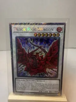 Yu-Gi-Oh! Black Rose Dragon RA04-EN057 Quarter Century 1st Ed Platinum Secret S… - Image 1