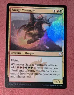 MTG *FOIL * Dragons of Tarkir Uncommon SAVAGE VENTMAW NM - Image 1
