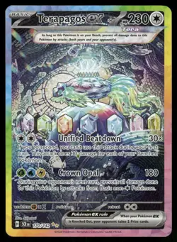 Pokemon Cards Terapagos ex 170/142 Stellar Crown Special Illustration Rare NM - Image 1