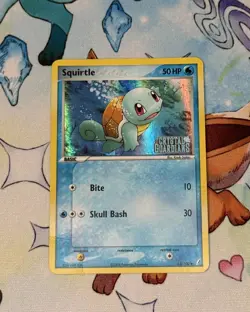 Pokemon TCG Squirtle Stamped Reverse Holo Card 63/100 EX Crystal Guardians MP - Image 1