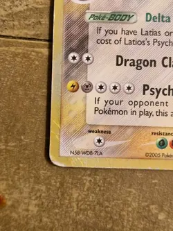 2005 Pokemon Delta Species LATIOS 9/113 Holo Rare Vintage PSA 1 CONTENDER HP - Image 2