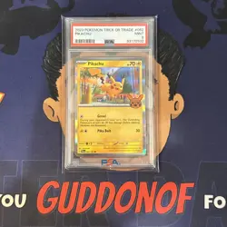 PSA 9 MINT 2023 Pokemon TRICK OR TRADE PIKACHU #062 Holo - Image 1