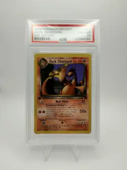 PSA 10 2000 POKEMON ROCKET 1ST EDITION #21 DARK CHARIZARD GEM MINT - Image 1