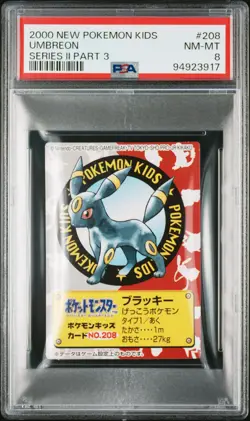 Umbreon 2000 New Pokemon Kids Series II Part 3 Japanese #208 PSA 8 - Image 1
