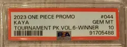 2023 Kaya Promo One Piece Tournament Pack Vol 6 Winner English OP03-044 PSA 10 - Image 3