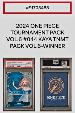 2023 Kaya Promo One Piece Tournament Pack Vol 6 Winner English OP03-044 PSA 10 - Image 4